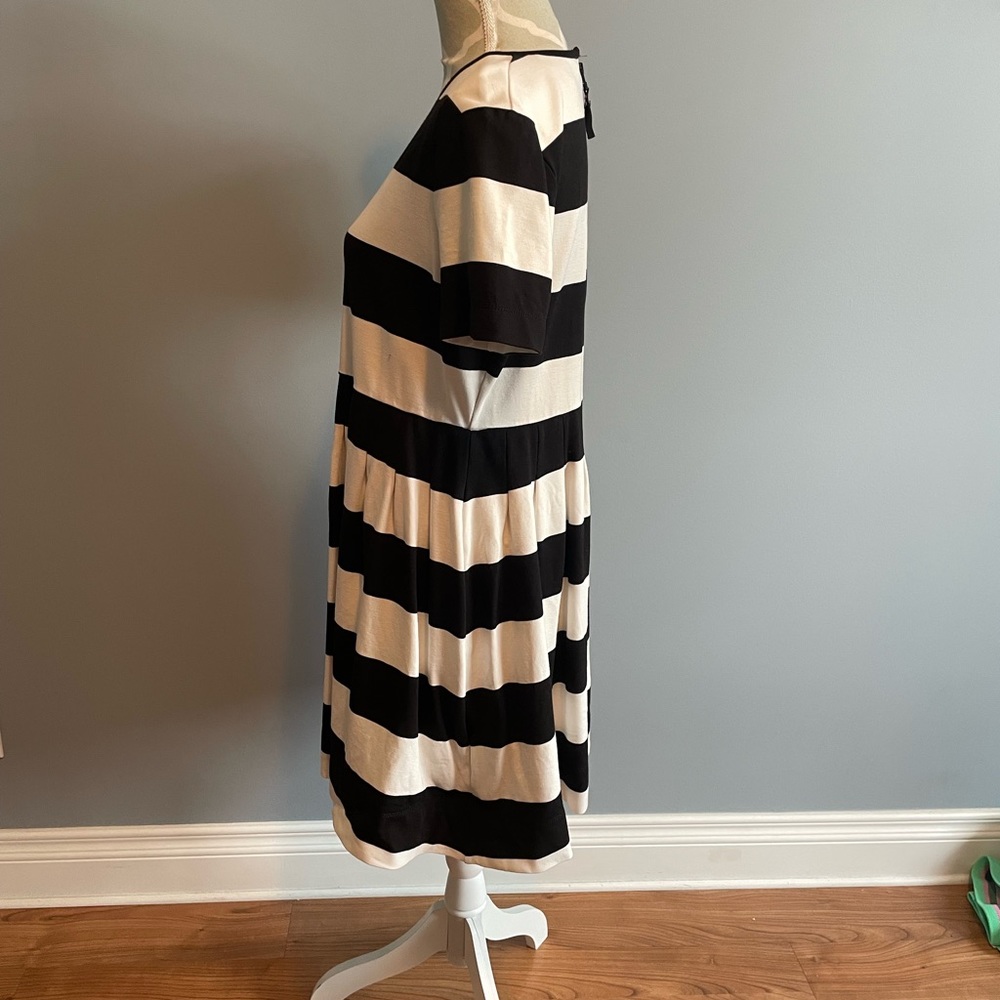 Stripe Vogue Dress in Black & White - Pink Tartan - Picture 2 of 6